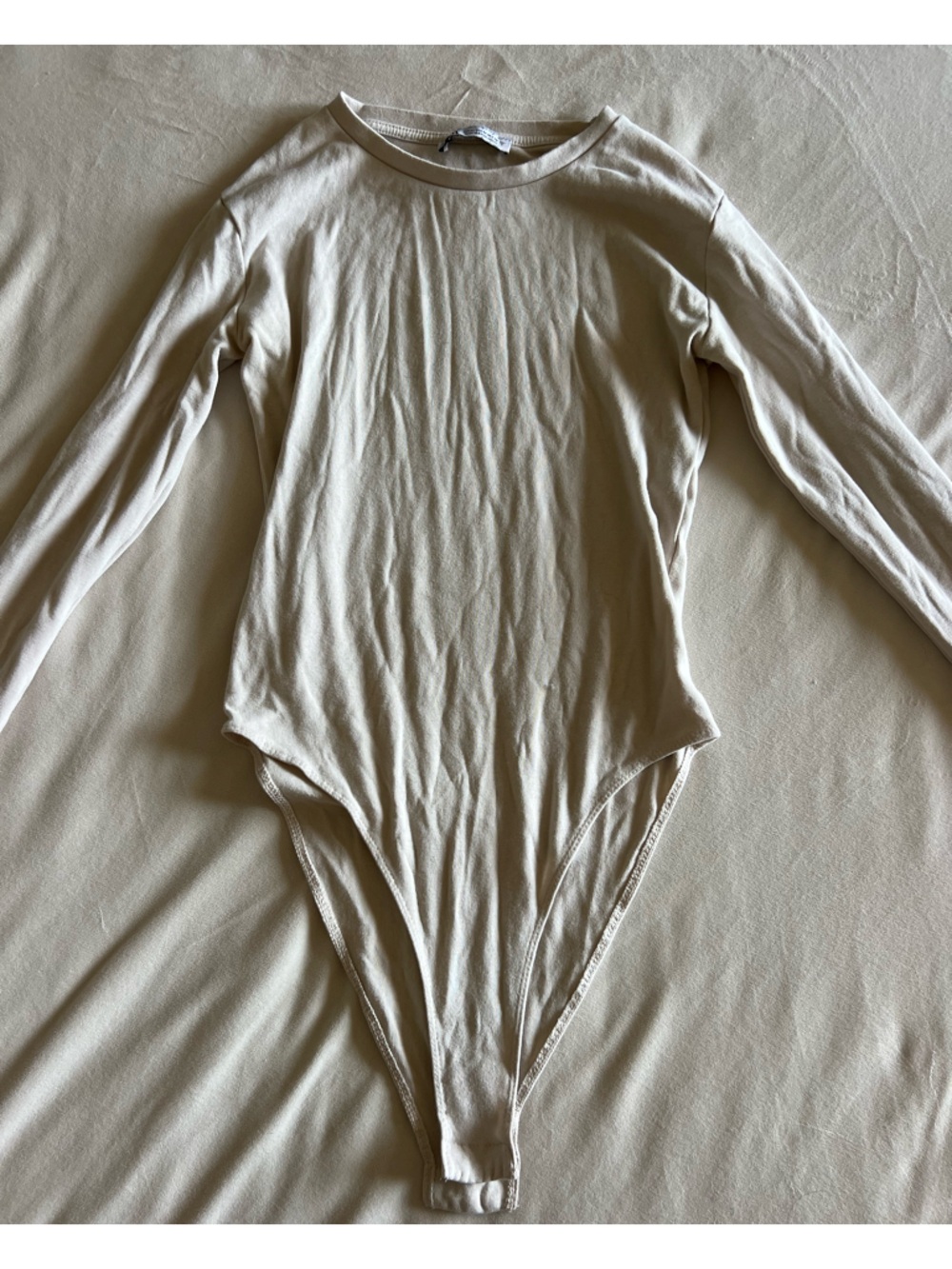 Zara Women's Long Sleeve Bodysuit - Tan/Beige